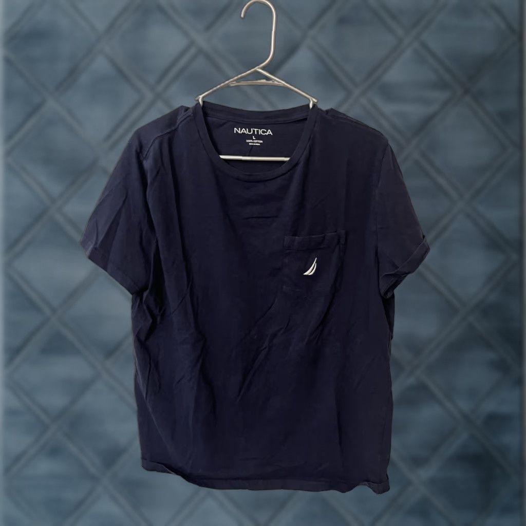 Nautica Nautica Men's Stretch Crew Neck Navy Blue Solid T-Shirts Size Large Size US L / EU 52-54 / 3 - 1 Thumbnail
