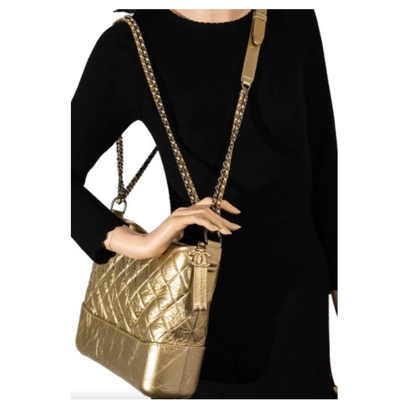 Chanel Chanel Gabrielle Gold Aged Calfskin Large Leather Handbag Size ONE SIZE - 2 Thumbnail