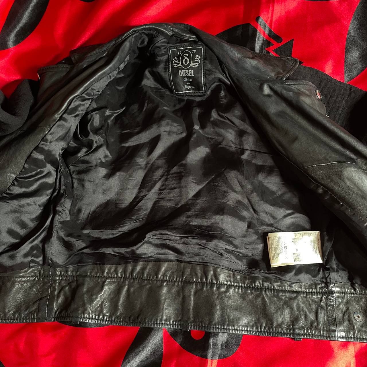 Diesel Archive DIESEL Acrab Lamb Leather & Knit Biker Moto Jacket Size S / US 4 / IT 40 - 8 Thumbnail