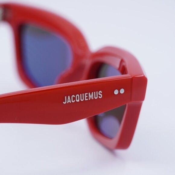 Jacquemus Jacquemus SALON JAC/62 C4 Sunglasses Red Rectangle Frame Size ONE SIZE - 5 Thumbnail