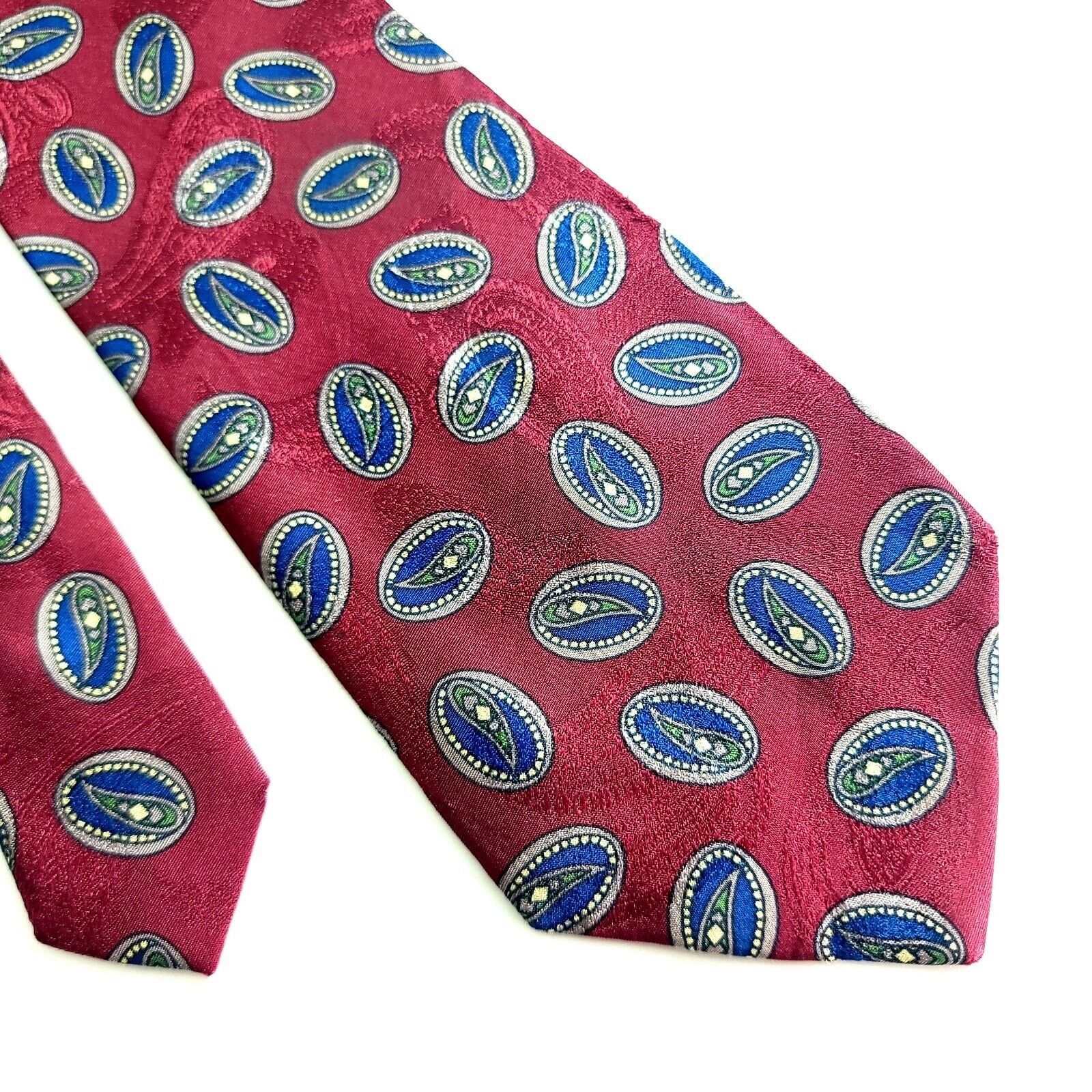 Designer Mark Shale Pendleton Red Blue Geometric Paisley Jacquard Pri Size ONE SIZE - 1 Thumbnail