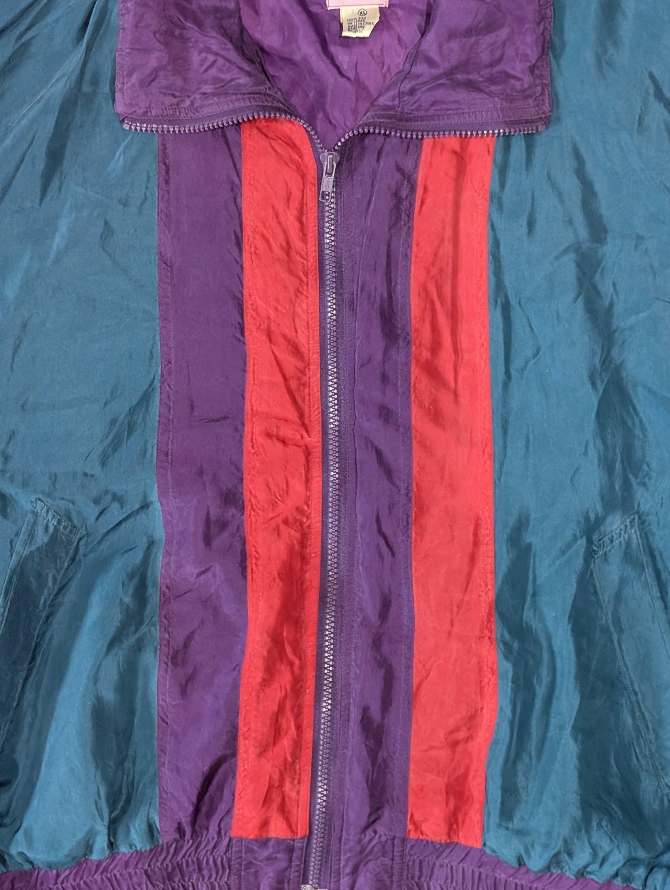 Oleg Cassini Vintage Oleg Cassini striped silk bomber jacket - SIZE XL Size US XL / EU 56 / 4 - 2 Thumbnail
