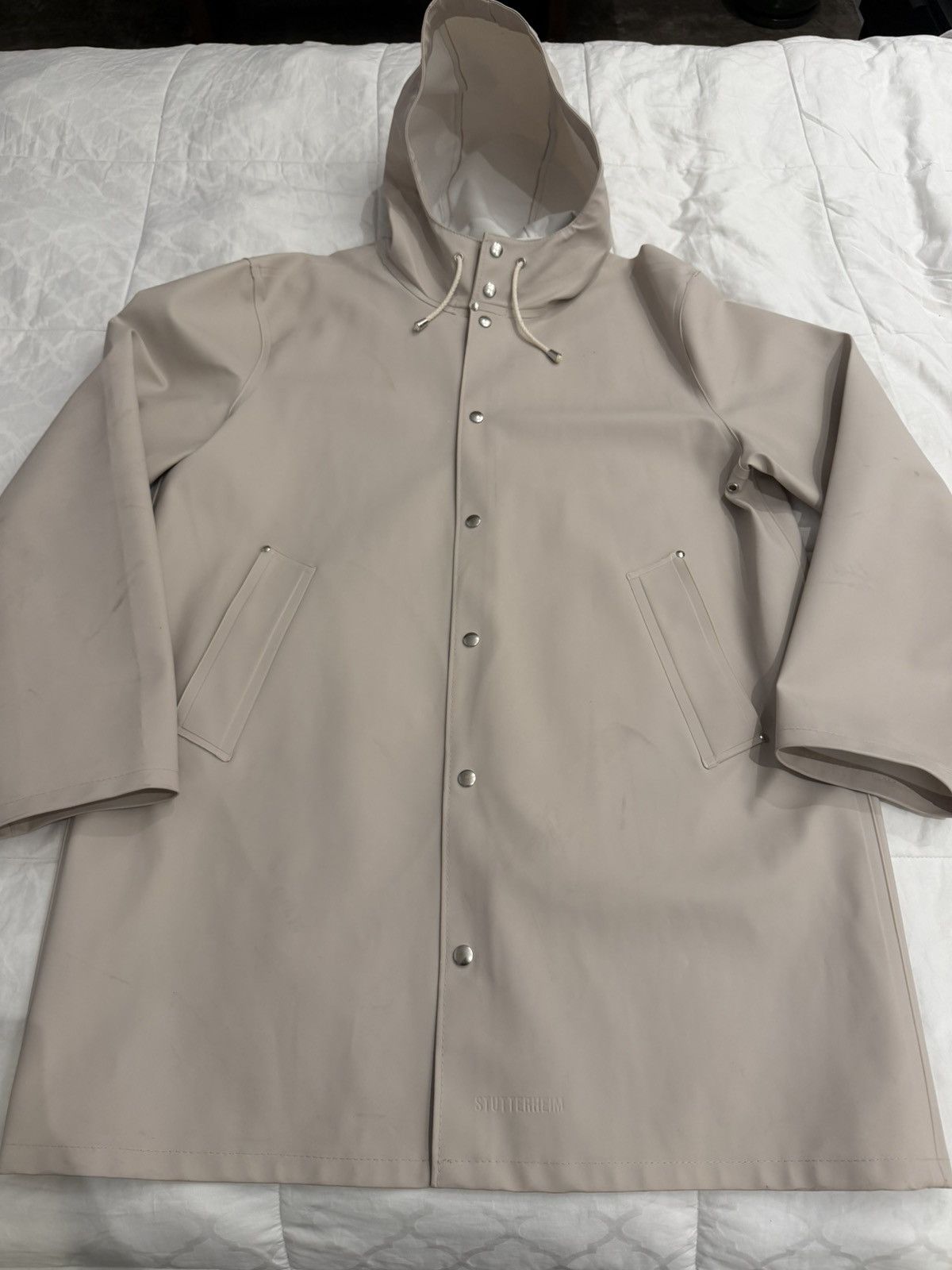 Stutterheim Stutterheim Beige Stockholm Coat sz: 56/XXL Size US XXL / EU 58 / 5 - 2 Thumbnail