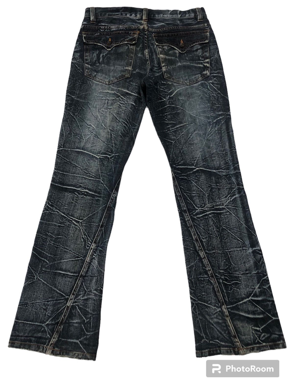 Hysteric Glamour × Japanese Brand RARE!! JAPANESE BRANDS NYLAUS FLARED FLASH JEANS Size US 32 / EU 48 - 6 Thumbnail