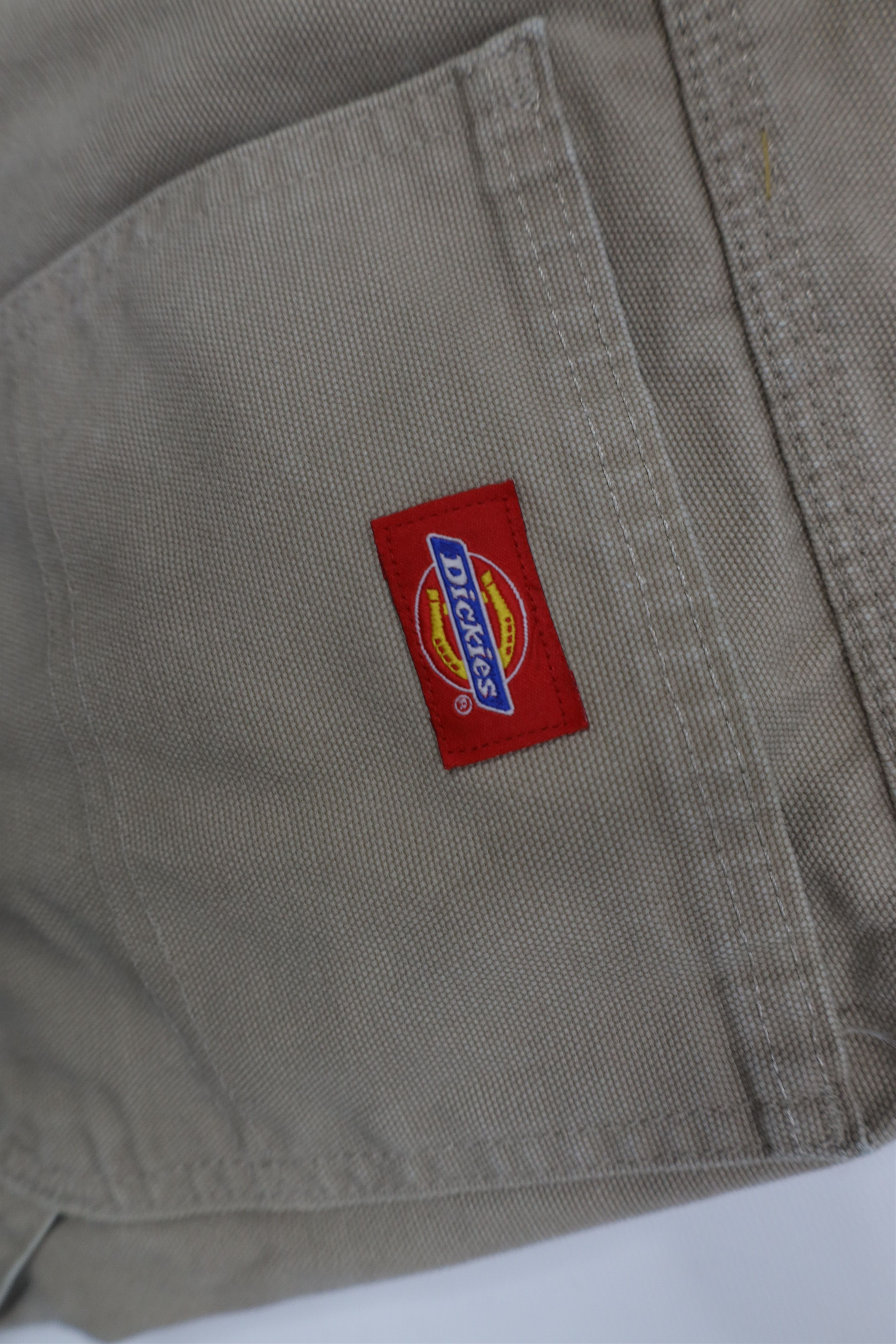 Dickies Vintage Y2K Dickies Relaxed Fit Canvas Dungaree Shorts Beige Size US 34 / EU 50 - 14 Thumbnail