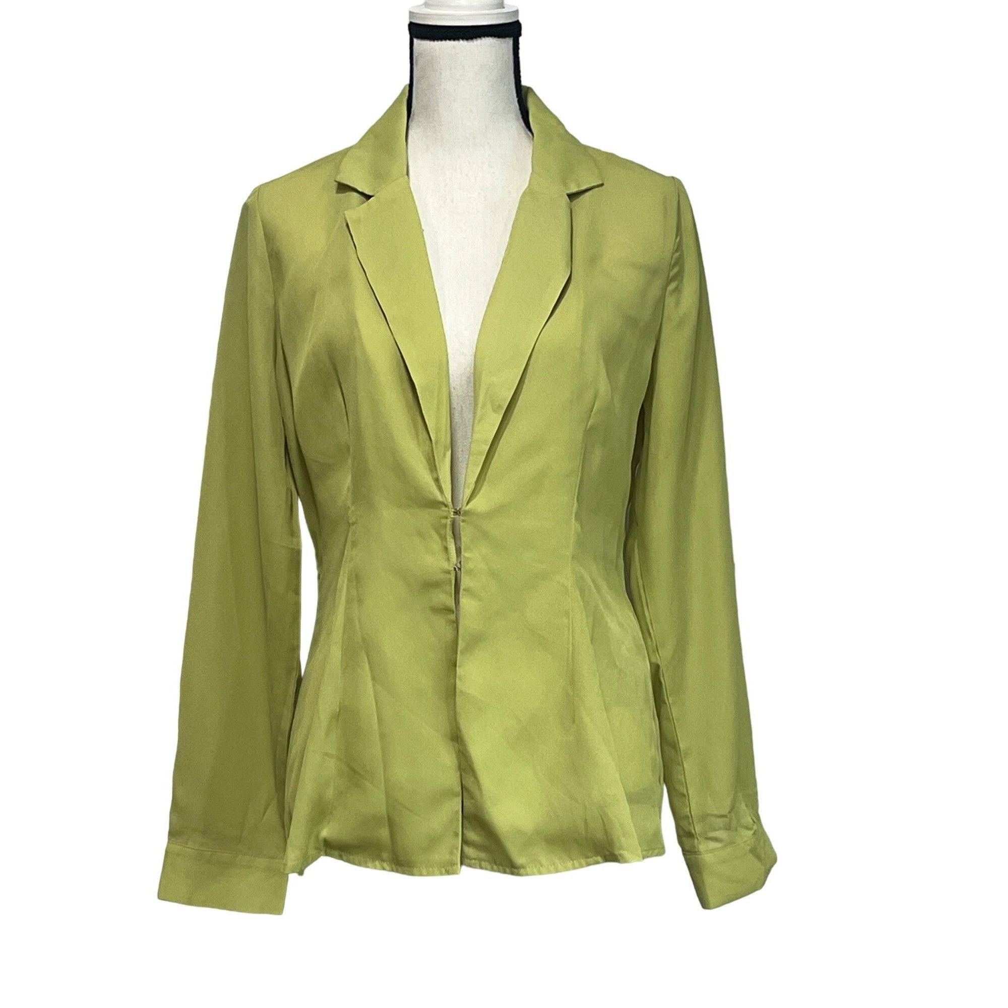Other Lumiere Women’s Notched Collar Chiffon Top, Avocado, Sz. S Size S / US 4 / IT 40 - 2 Thumbnail