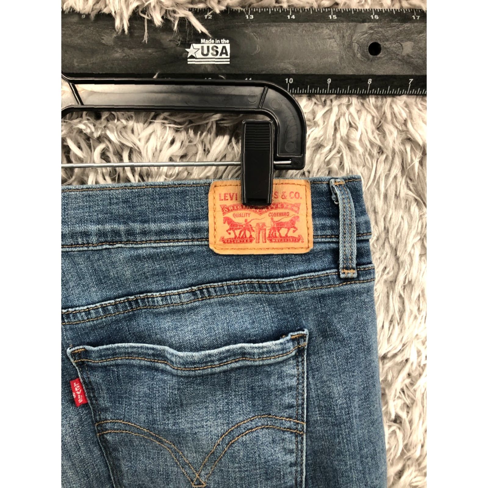 Levi's Levi's 505 Jeans Size 32 Womens Mid Rise Medium Wash Blue Denim Straight Regular Size 24" / US 00 / IT 34 - 6 Thumbnail
