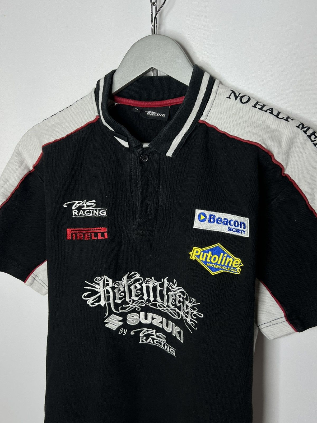 Formula 1 Vintage Suzuki Jas Racing No Half Measures Polo Shirt Size US M / EU 48-50 / 2 - 4 Thumbnail