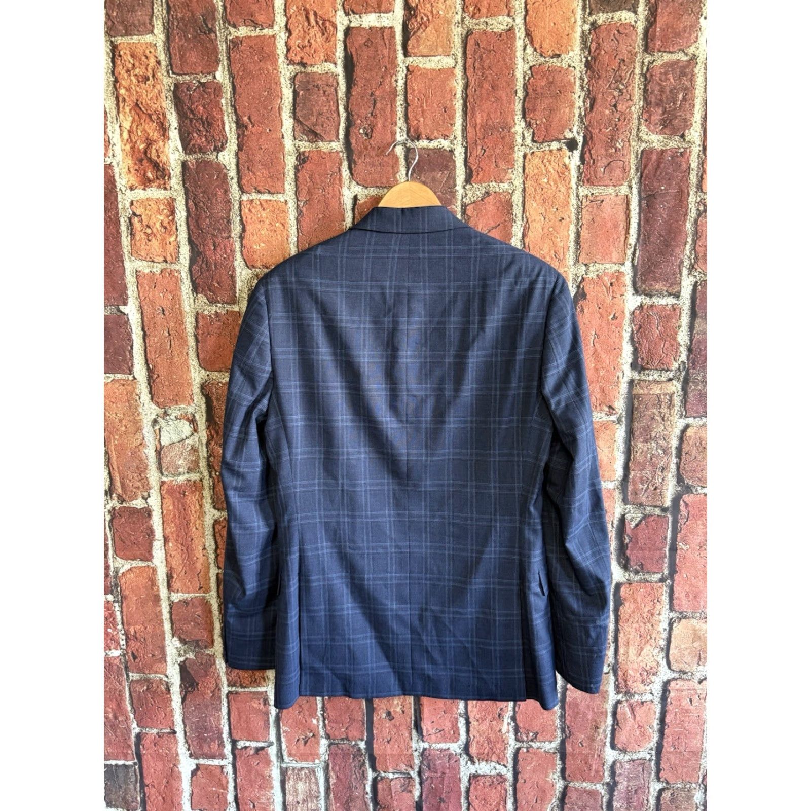 Alfani Alfani Mens Blue Tuxedo Suit Slim Fit Size 38 Long Jacket Coat Pants 30 x 32 Mens Size 38R - 2 Thumbnail