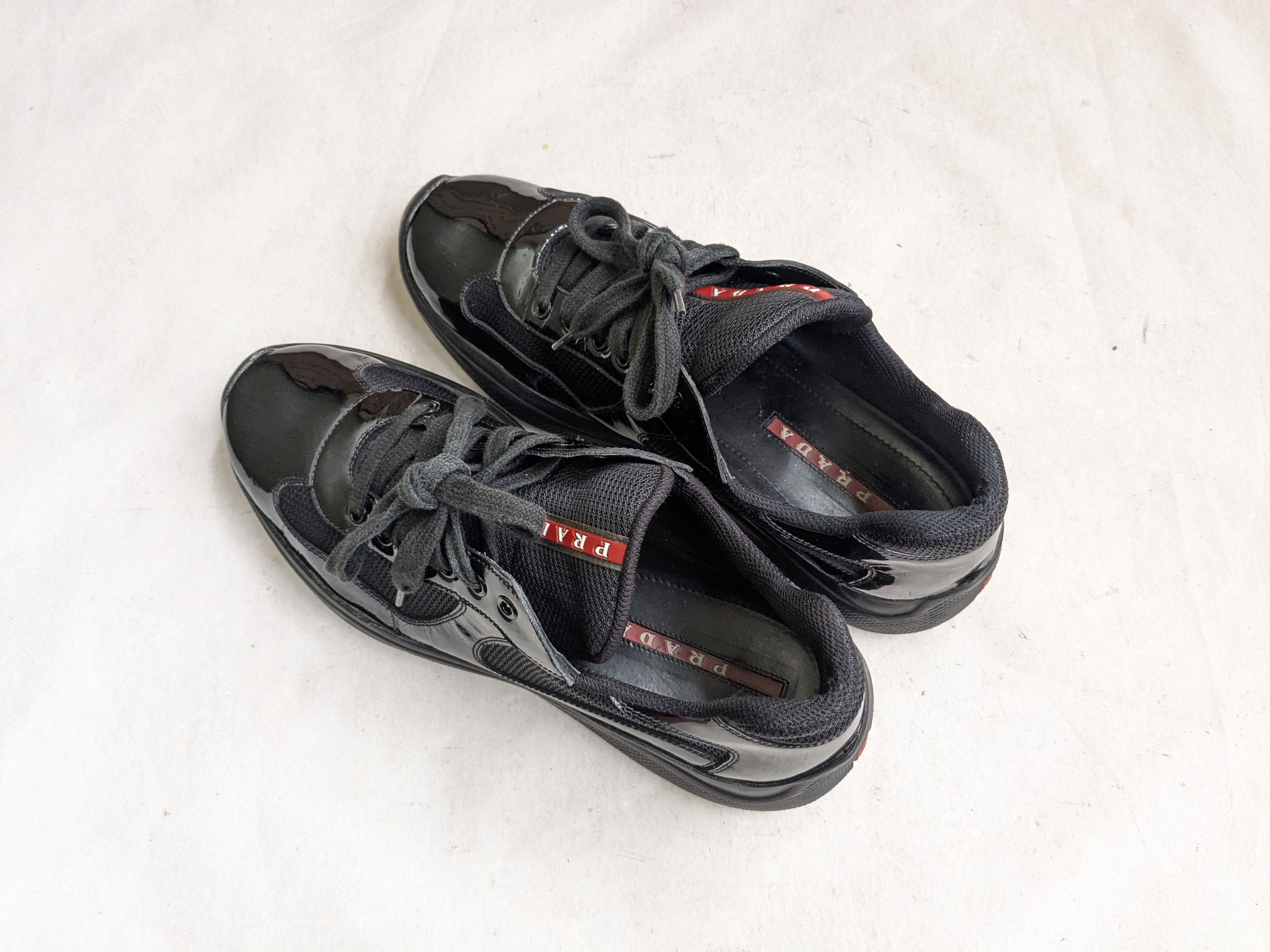 Prada Prada America's Cup Sneakers Black Patent Red 9.5 Size US 9.5 / EU 42-43 - 9 Thumbnail