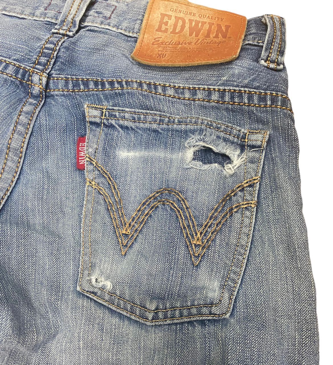 Edwin 💥BEST OFFER💥EDWIN EXCLUSIVE VINTAGE DISTRESSED DENIM Size US 33 - 9 Thumbnail