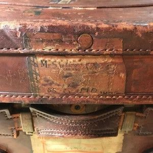 Handmade ANTIQUE 1920s LEATHER TRUNK SUITCASE BESPOKE R$8598 Size ONE SIZE - 18 Thumbnail