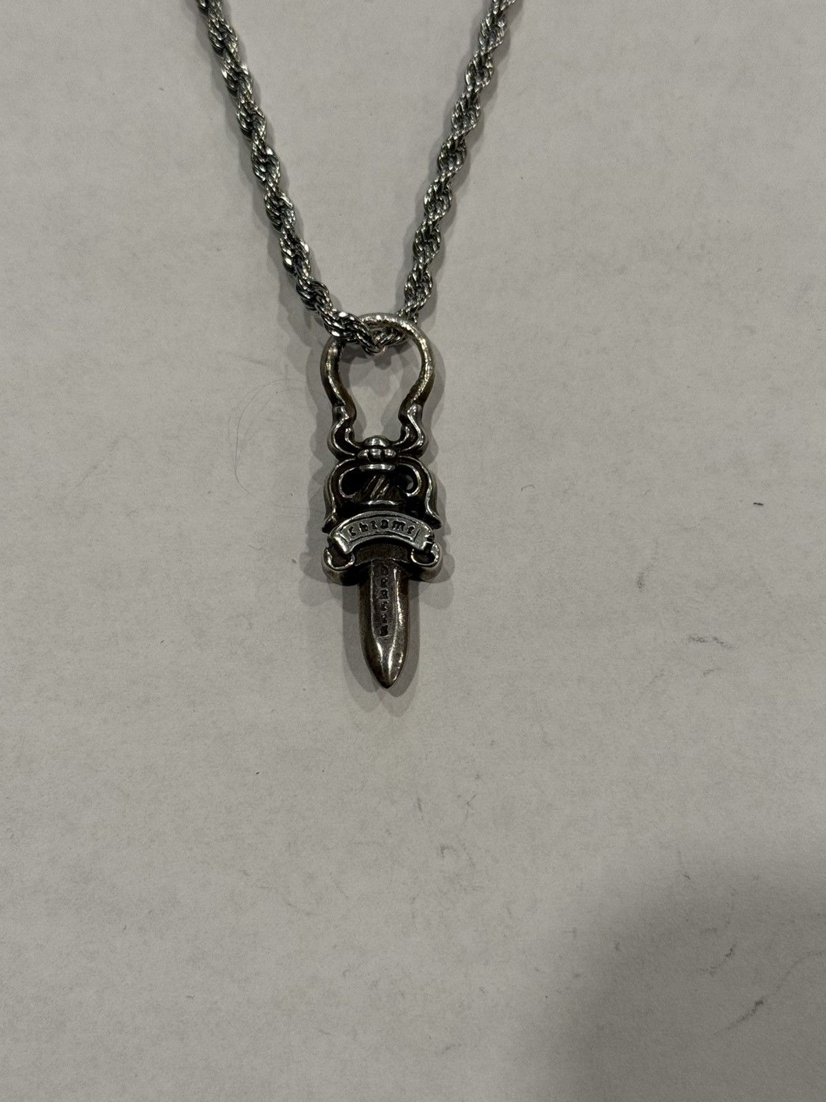 Chrome Hearts Chrome Hearts Dagger Pendant Silver Rope Chain Necklace 925 Size ONE SIZE - 2 Thumbnail