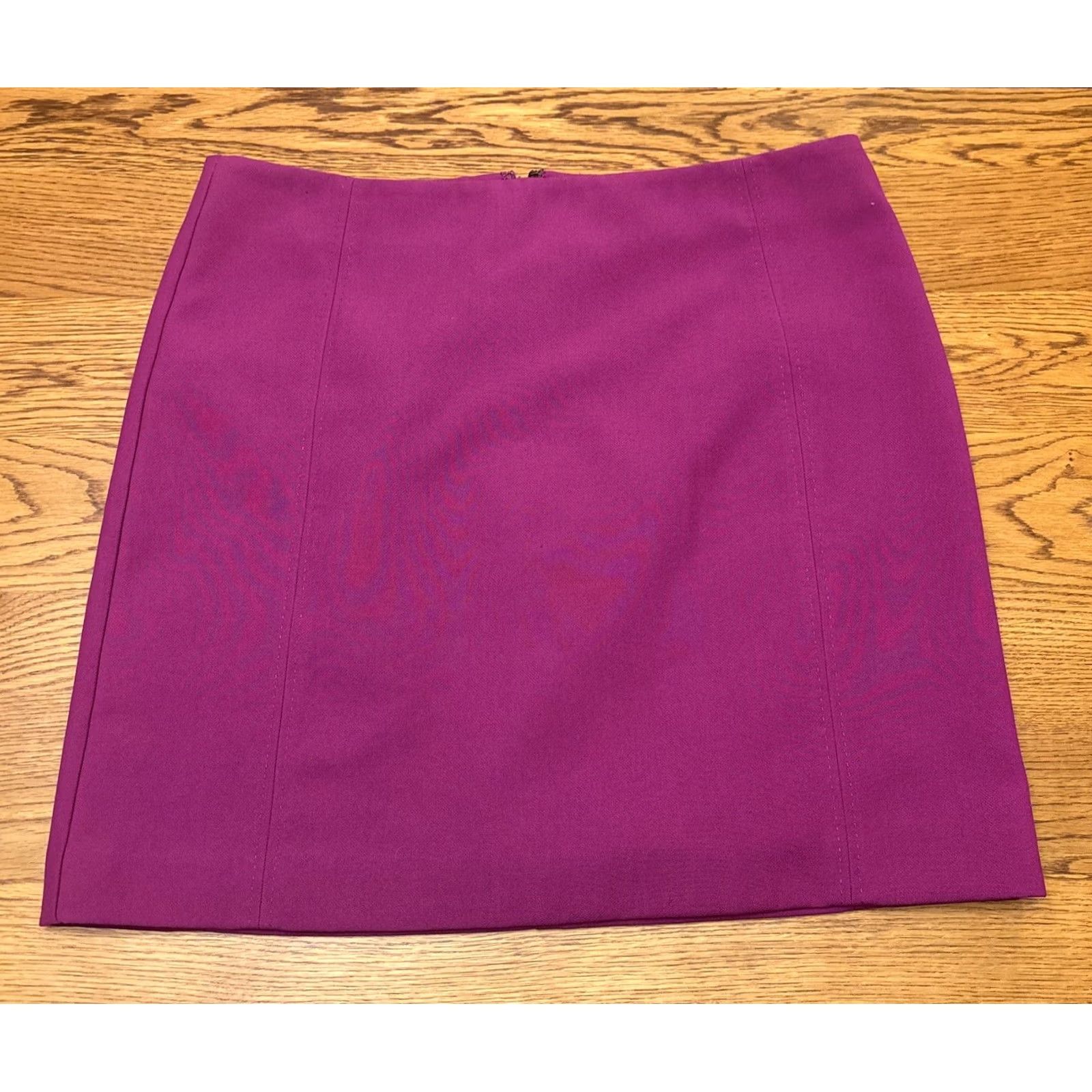 Loft LOFT Ann Taylor Mini Skirt Petites 10P W32 Purple straight lined 1613 Size 32" / US 10 / IT 46 - 2 Thumbnail