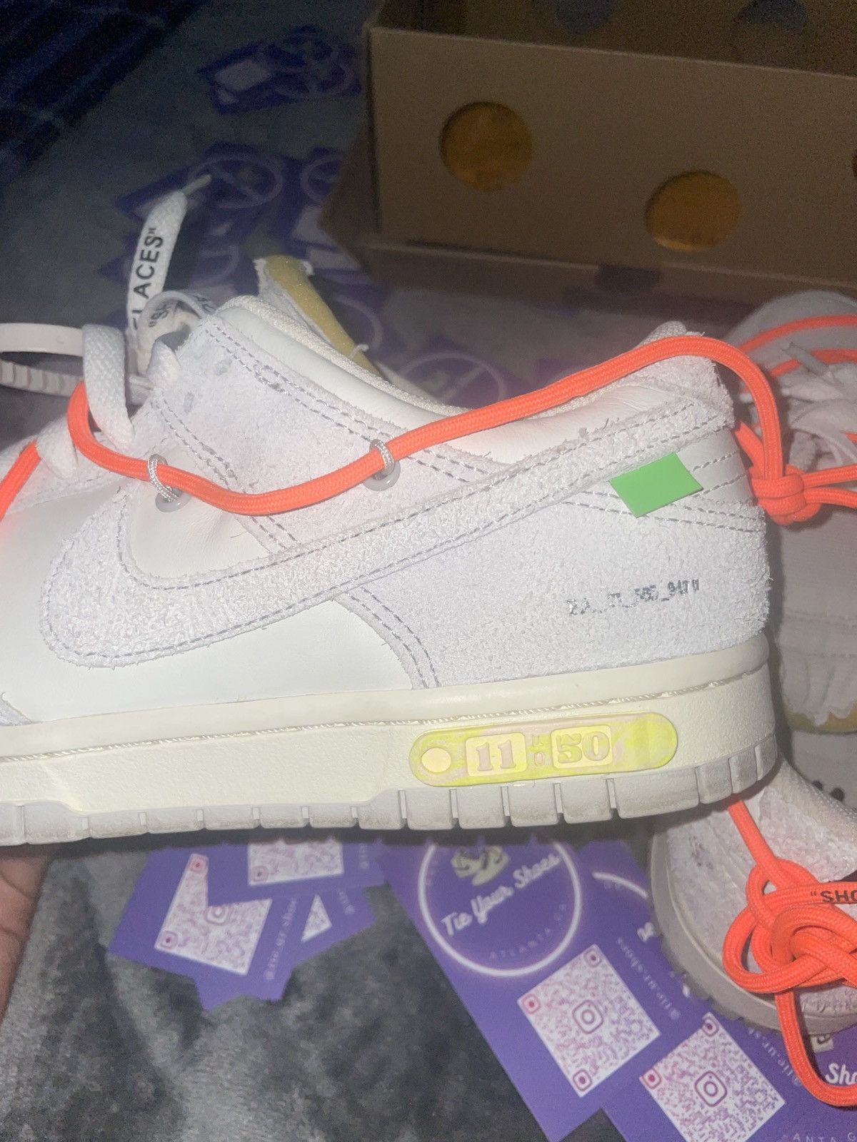 image of Nike Dunk Low Off White Lot 11 Shoes, Men's (Size 8)