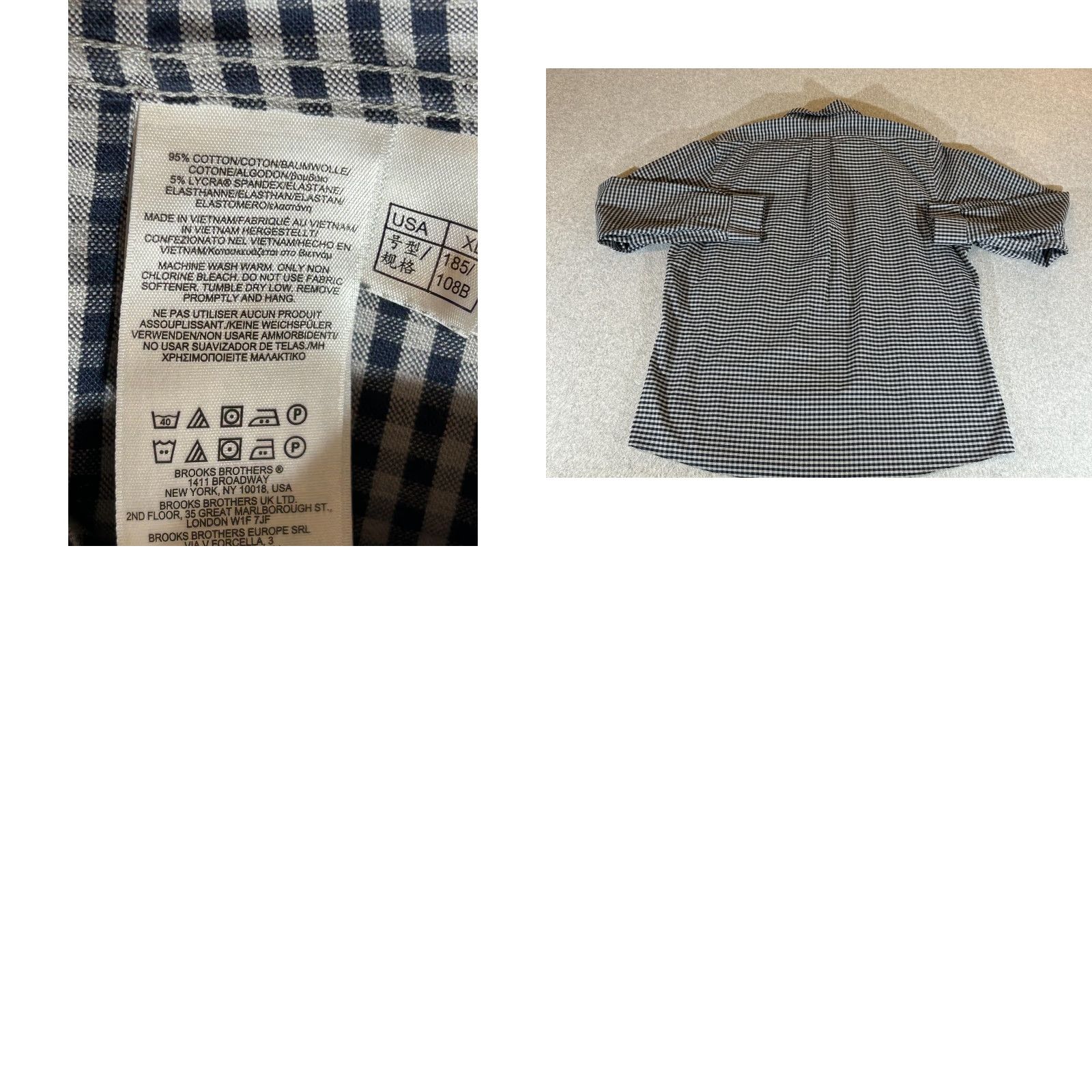 Brooks Brothers Brooks Brothers Shirt Mens XL Blue Check Non Iron Stretch Button Long Sleeve Size US XL / EU 56 / 4 - 8 Thumbnail