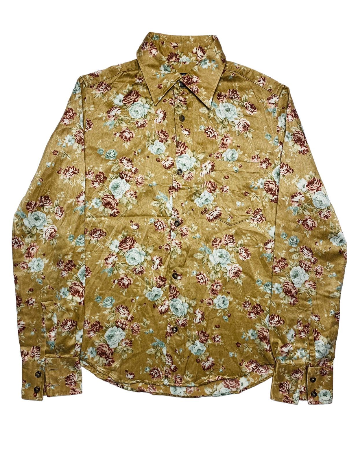 If Six Was Nine 2000s Tornado Mart - Rose Fantasy Shiny Button Shirt Size US L / EU 52-54 / 3 - 1 Thumbnail
