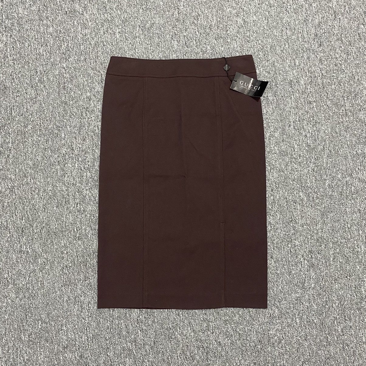 image of Gucci - Tom Ford - Pencil Skirt in Burgundy, Women's (Size 30)