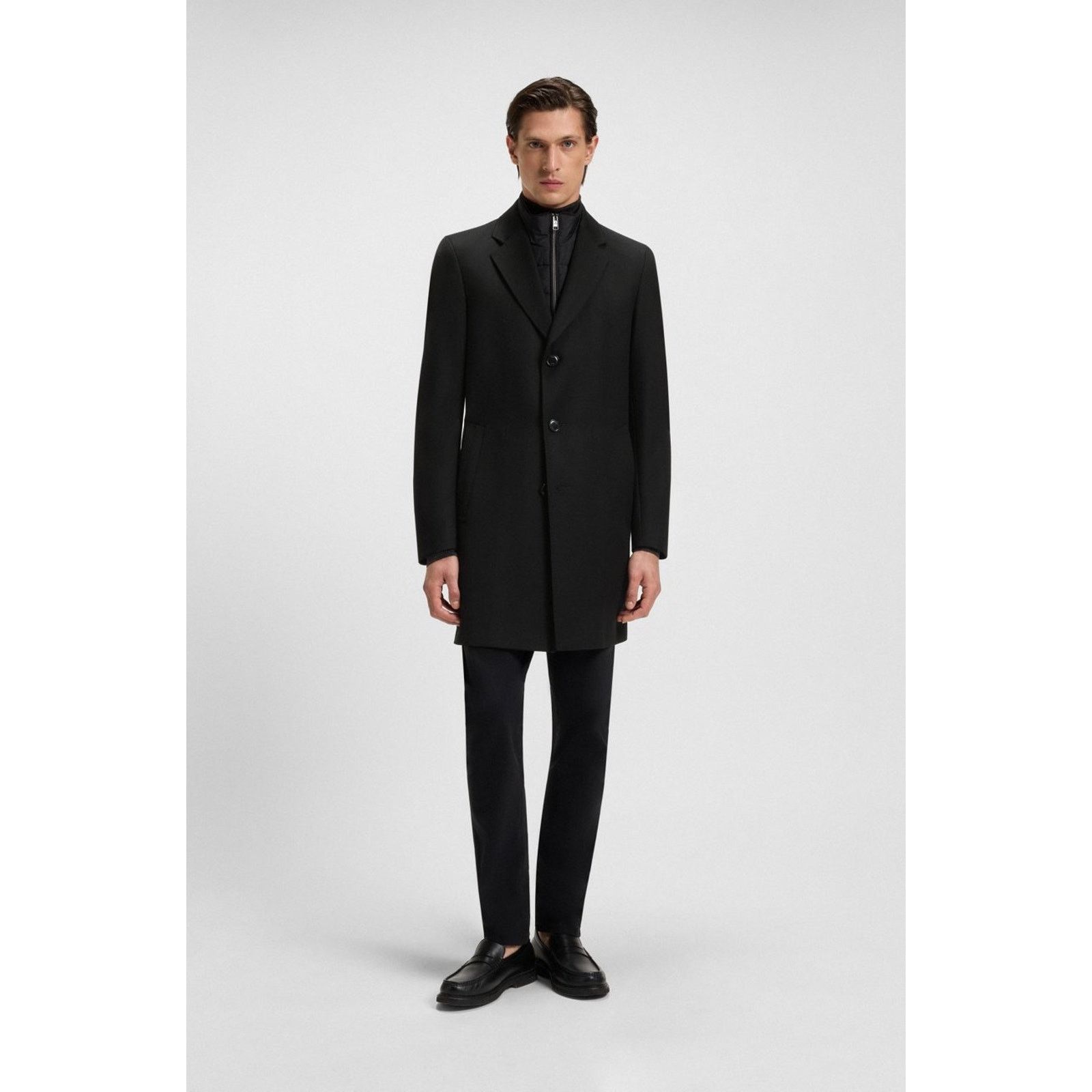 Hugo Boss Hugo Boss Milogan Extra Slim Fit Topcoat sz. 46R Size US XL / EU 56 / 4 - 2 Thumbnail