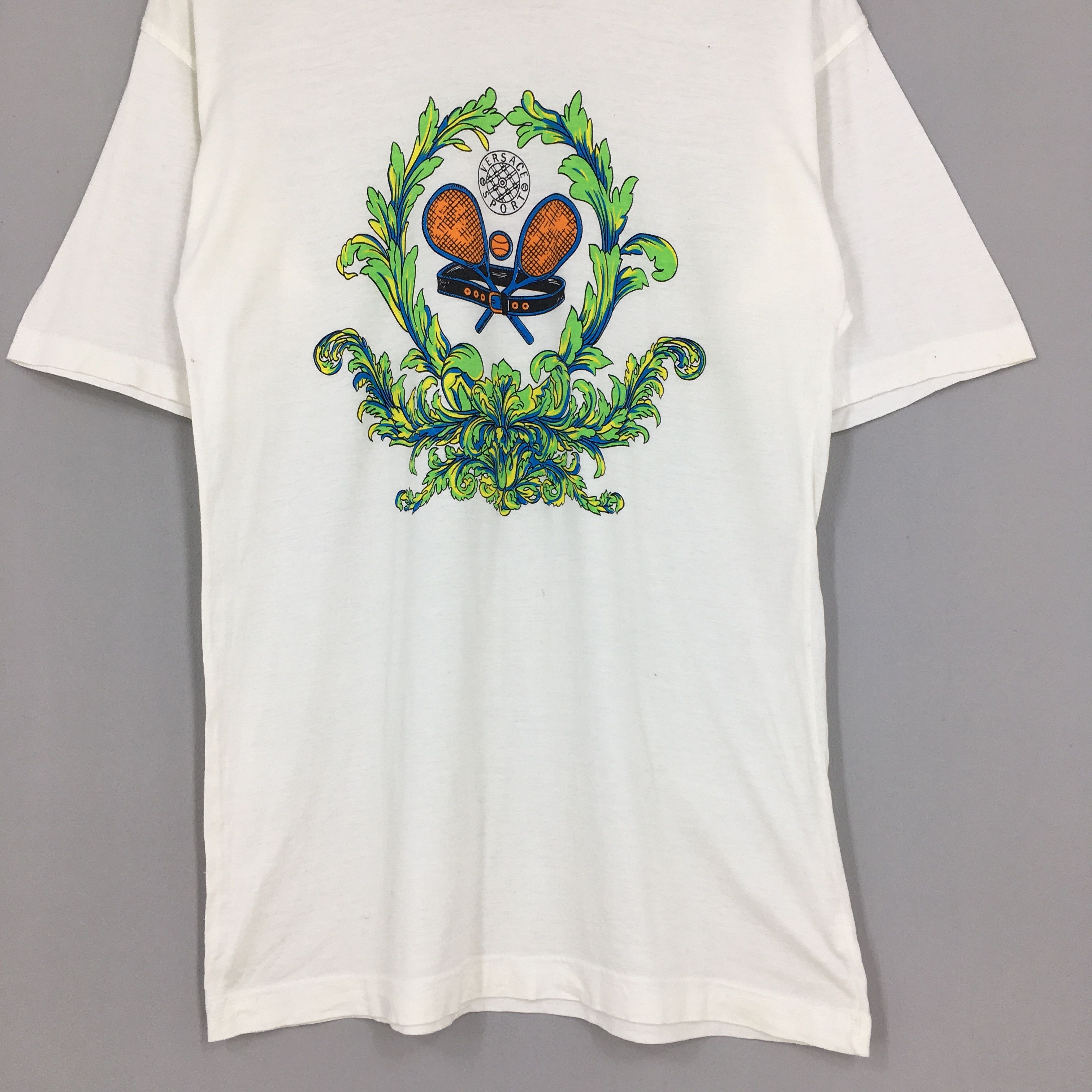 Versace × Versace Jeans Couture × Vintage Vintage Versace Sport Tennis White Tshirt Small Size US S / EU 44-46 / 1 - 3 Thumbnail