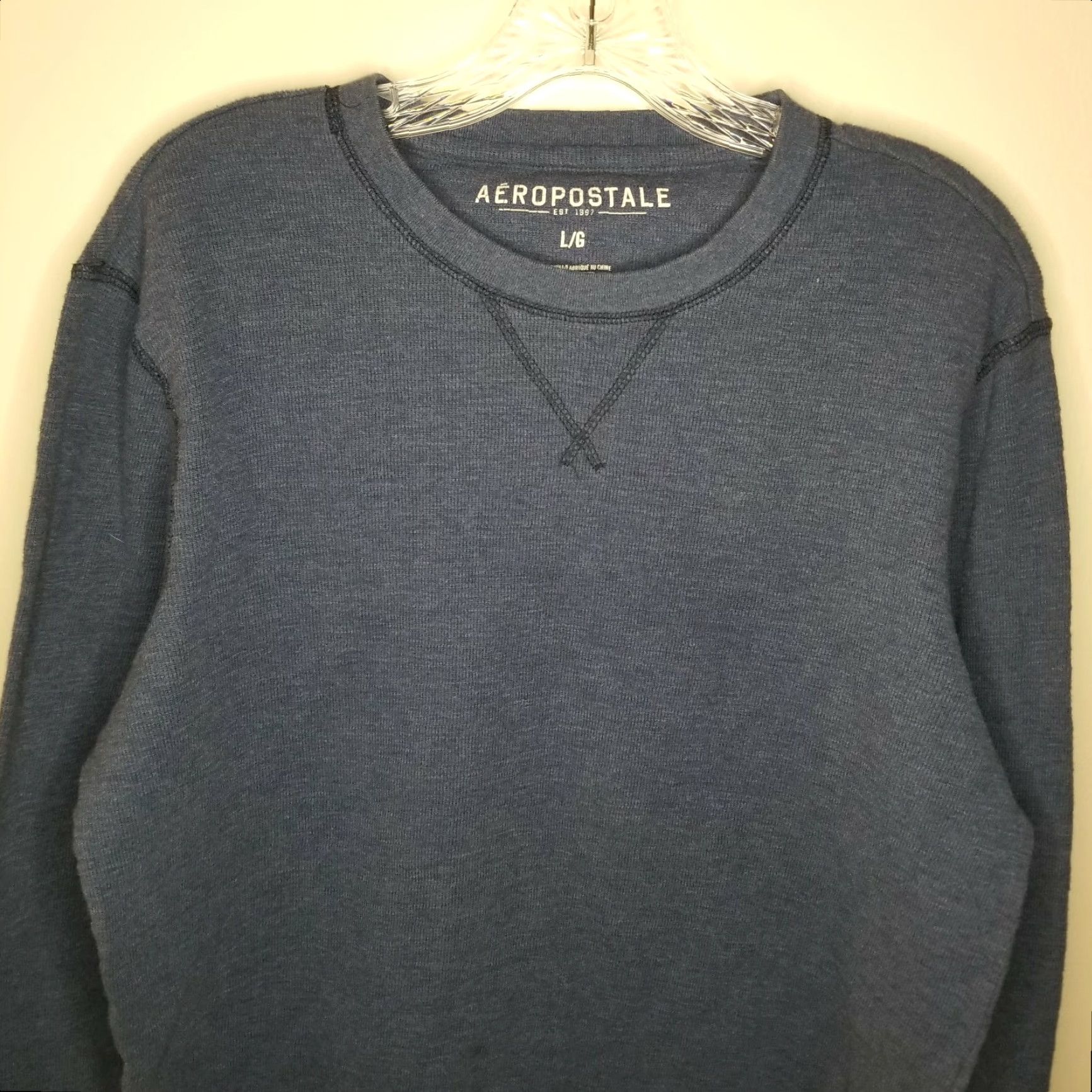 Vintage AÉROPOSTALE T-Shirt Men Long Sleeve Crew Neck Blue Size L Size US L / EU 52-54 / 3 - 2 Thumbnail