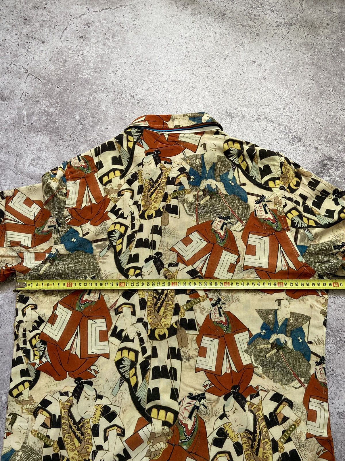 Percival Percival Samurai Japanese Print Hawaiian Viscose Shirt Size US L / EU 52-54 / 3 - 5 Thumbnail