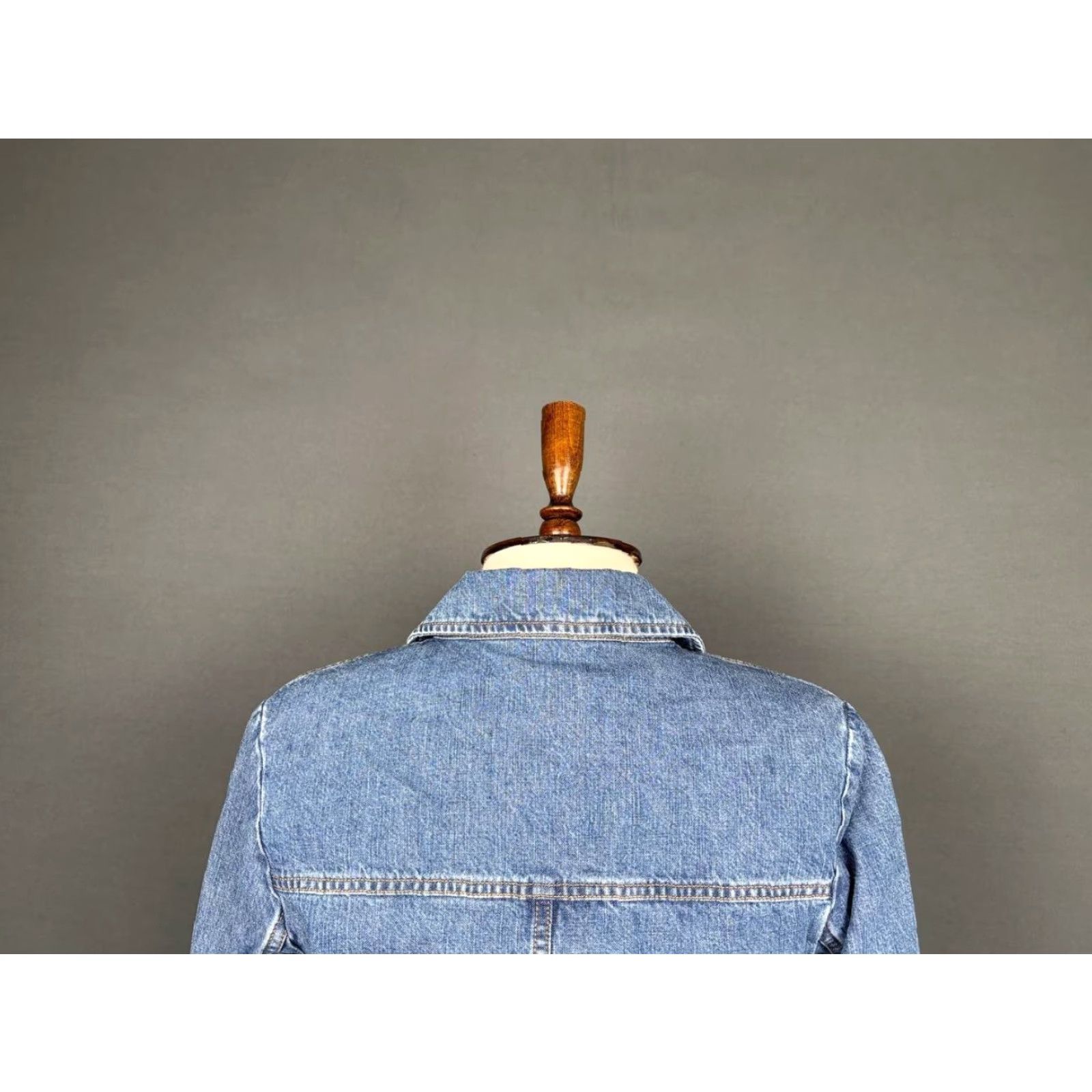 Denime Sezane Womens Trucker Jacket Denim Blue Size 34 Regular Long Sleeve Cotton Lining Buttons Zip Jacket Mens? Size XXS / US 00 / IT 34 - 8 Thumbnail
