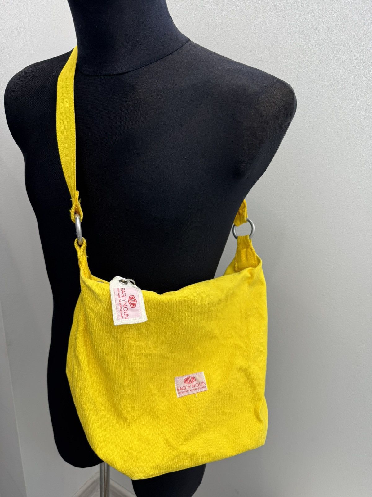 Japanese Brand Vintage BAG ‘n’ NOUN Yellow Cotton Japan Made Shoulder Bag Size ONE SIZE - 5 Thumbnail