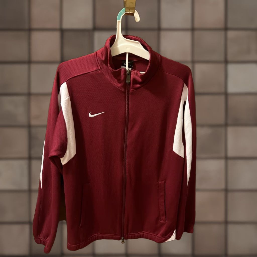 Nike Nike Mens Dri-fit Track jacket Size XS Cardinal Maroon 2-way Full Zip Size US XS / EU 42 / 0 - 1 Thumbnail