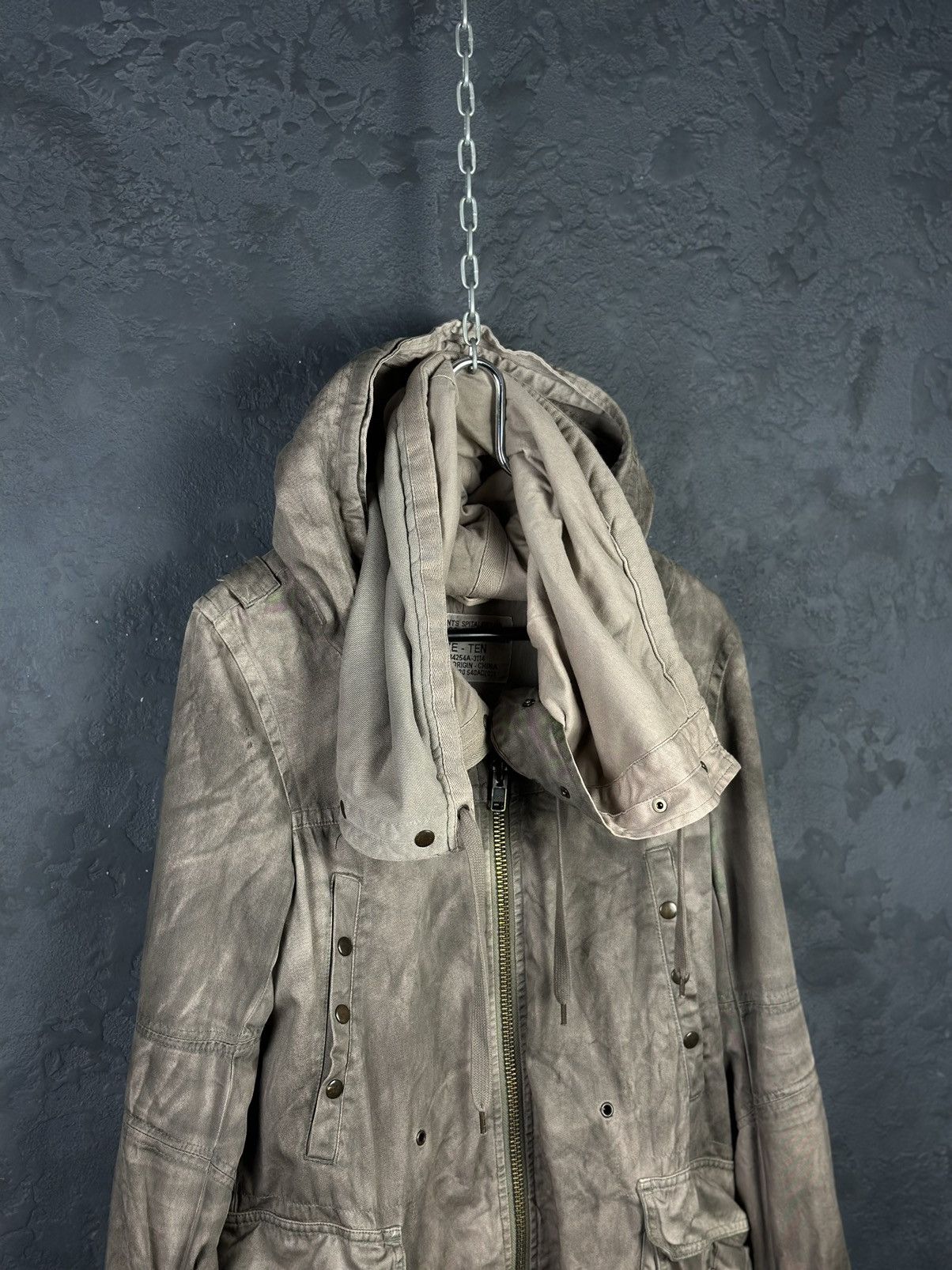 Allsaints AllSaints Parka Jacket Gray Faded Avant Garde Size US M / EU 48-50 / 2 - 2 Thumbnail