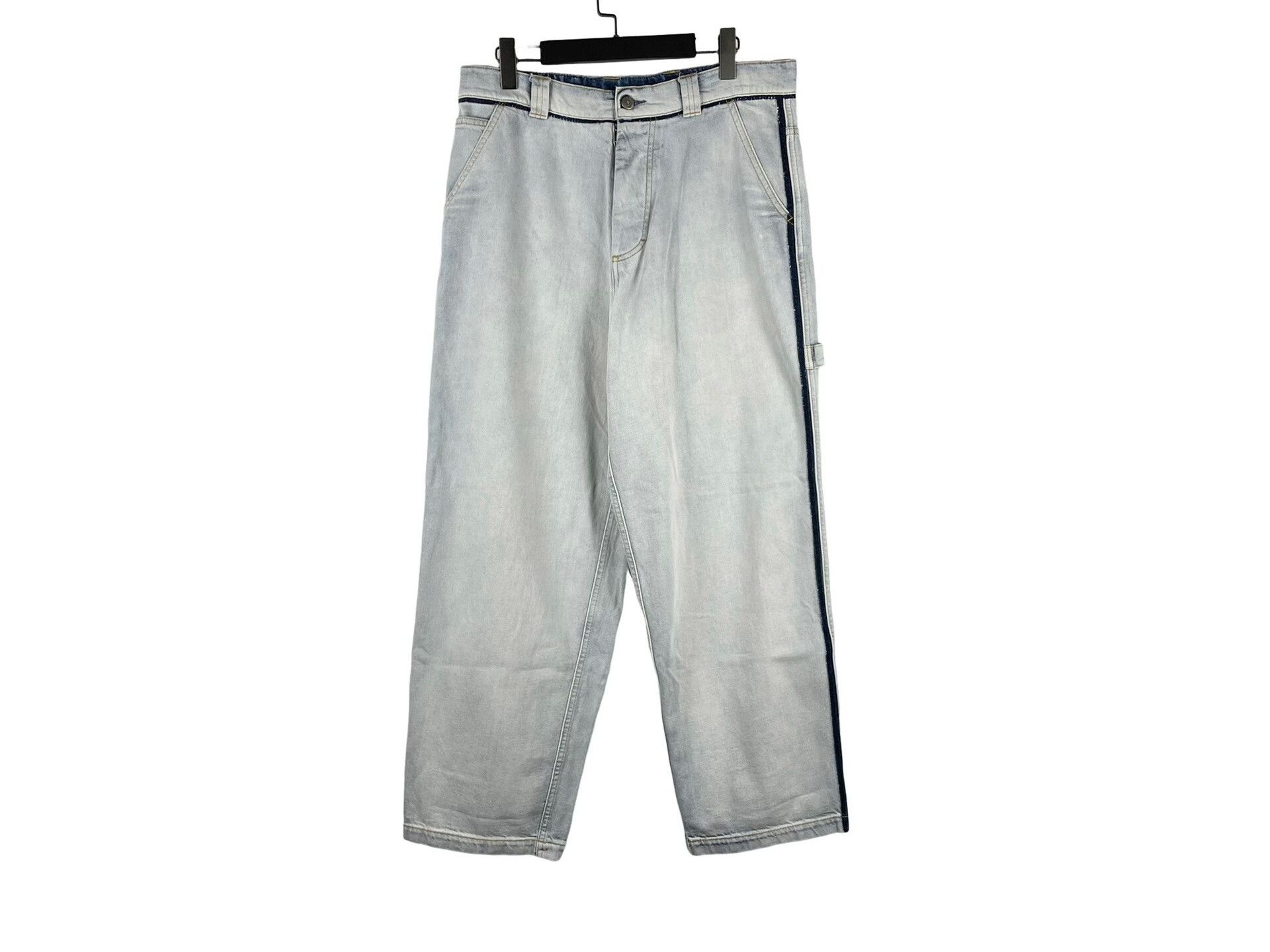 Maison Margiela Maison Margiela Washed Denim Wide-Leg Pants Size US 31 - 1 Thumbnail