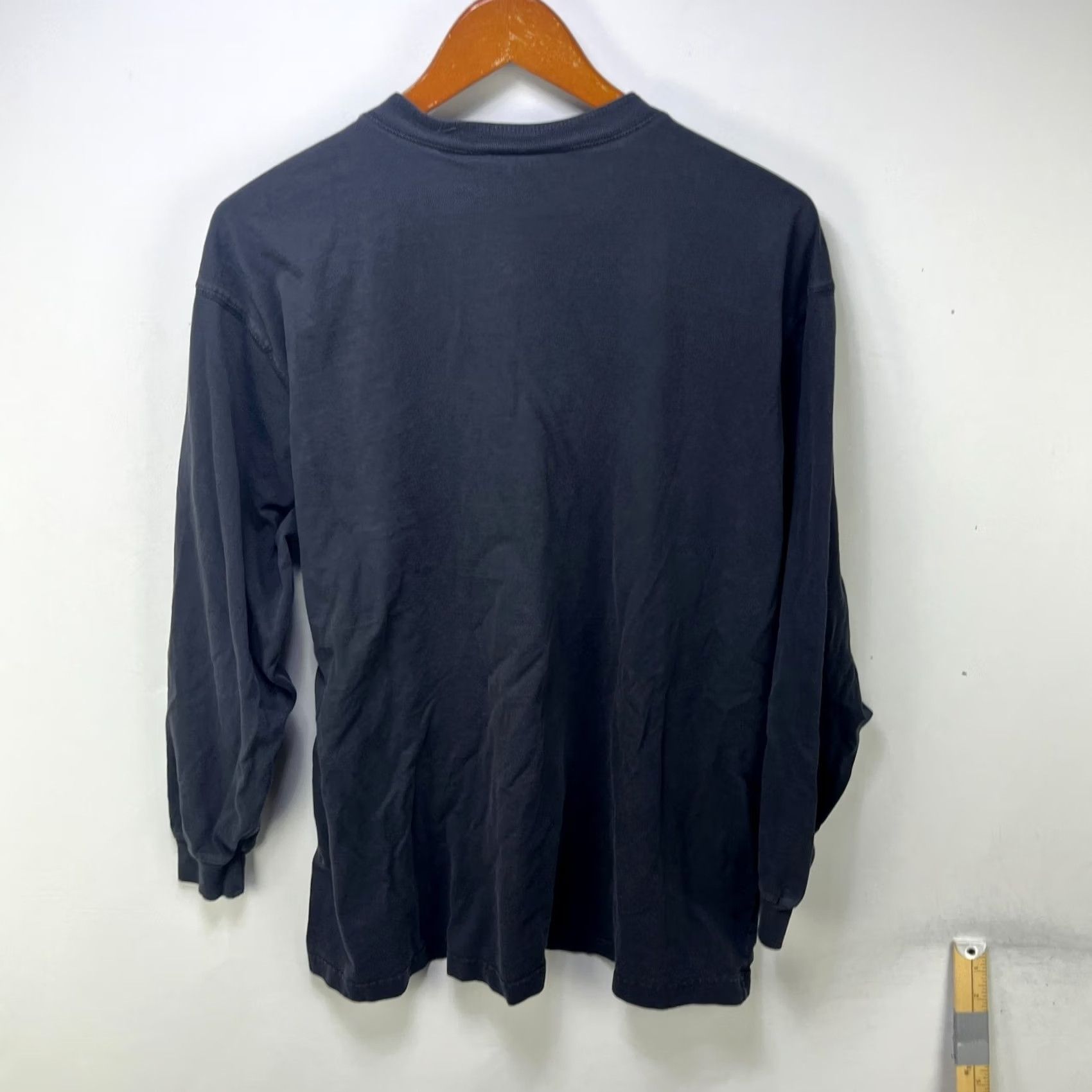Vintage VINTAGE 90s Sun Faded Blank Henley Long Sleeve Shirt XL Black Cotton Thermal Mens Size US XL / EU 56 / 4 - 6 Thumbnail