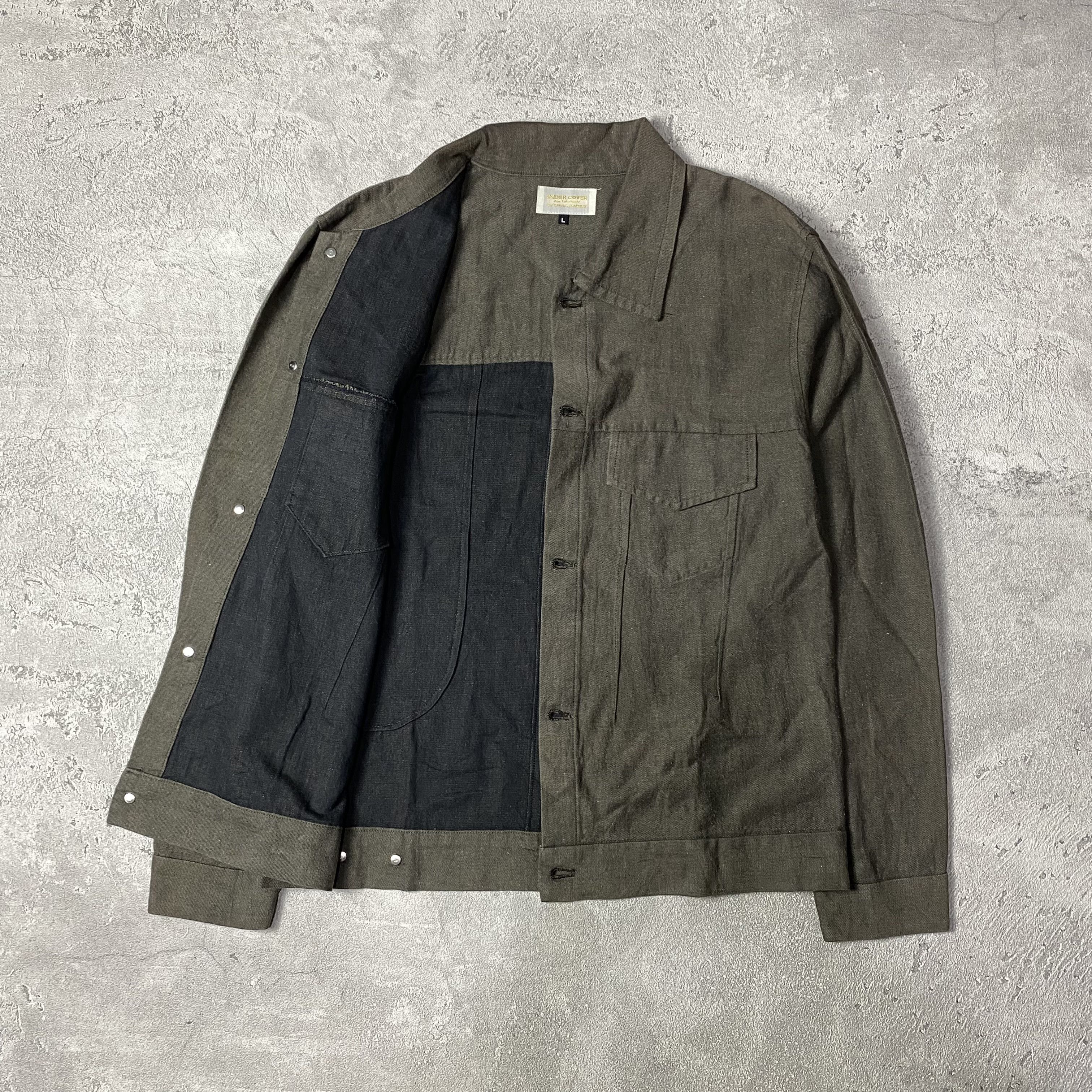 Undercover undercover 98ss curved cut denim jacket Size US L / EU 52-54 / 3 - 3 Thumbnail