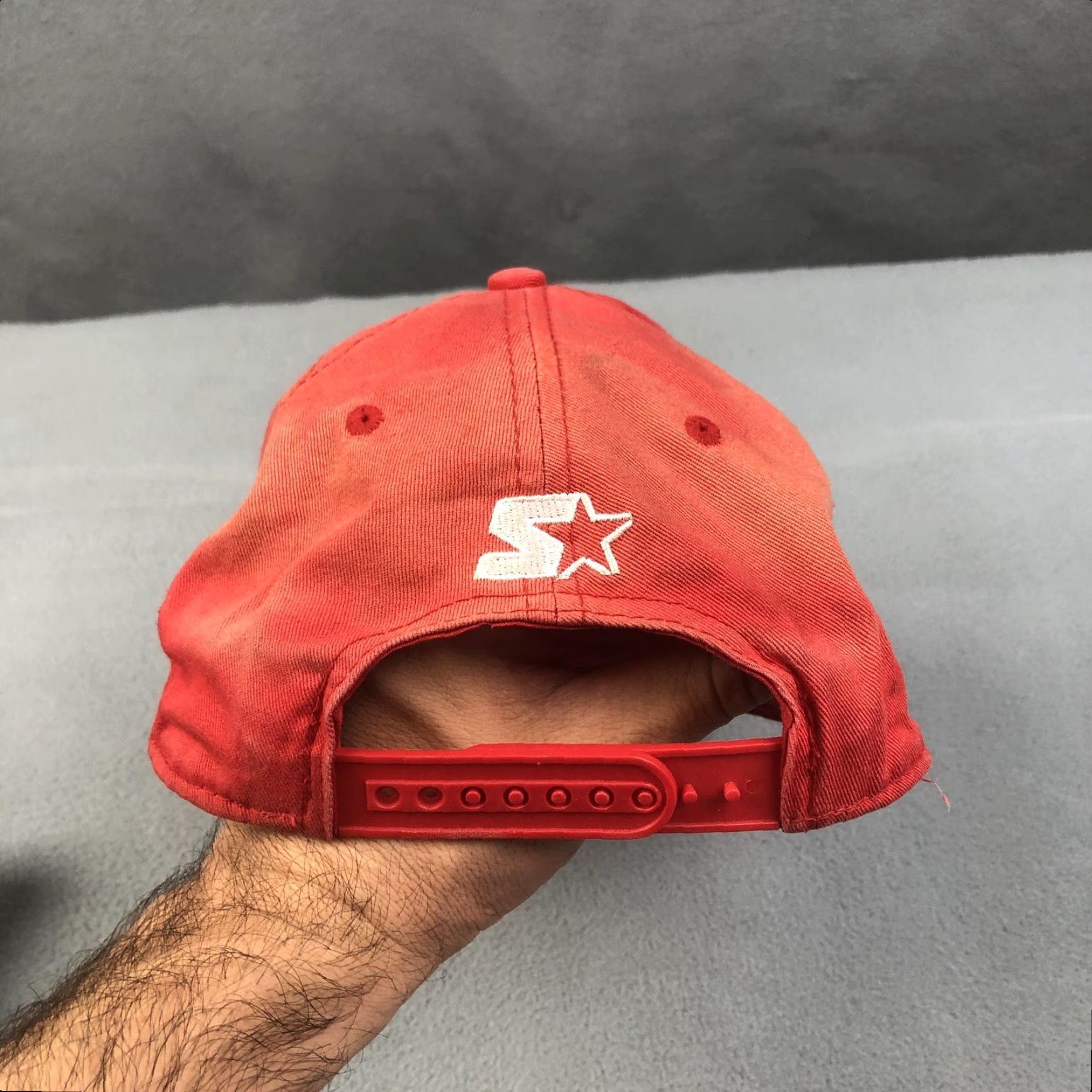 Starter VINTAGE Starter Hat Snap Back Baseball Cap One Size Red Embroidered S Logo Men's Cap Size ONE SIZE - 6 Thumbnail