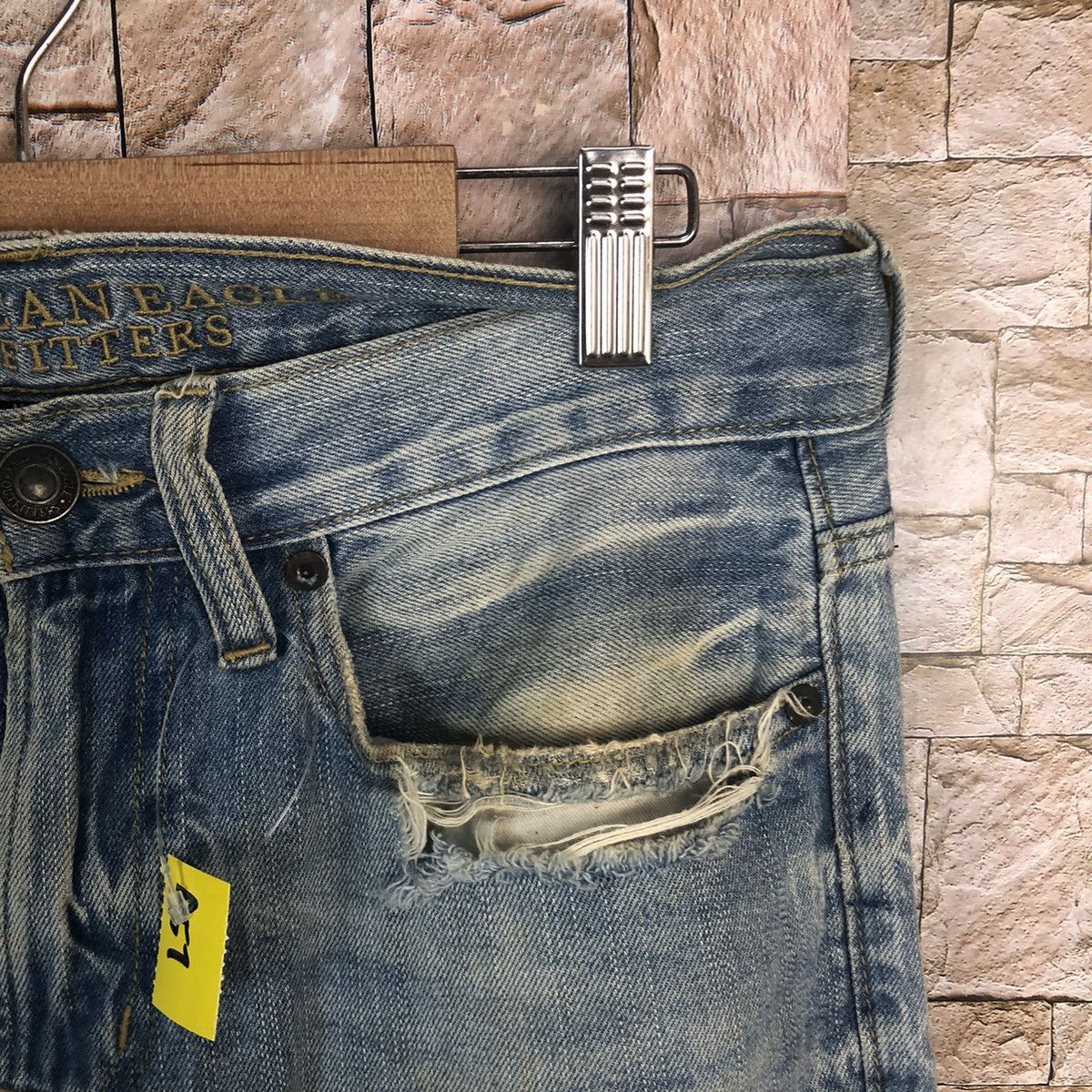 Japanese Brand American Eagle Outfitters Blue Distressed Denim Pants #A57 Size US 29 - 9 Thumbnail