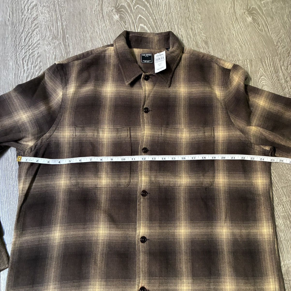 Todd Snyder Todd Snyder Relaxed Plaid Overshirt Brown (L) NWT Size US L / EU 52-54 / 3 - 4 Thumbnail