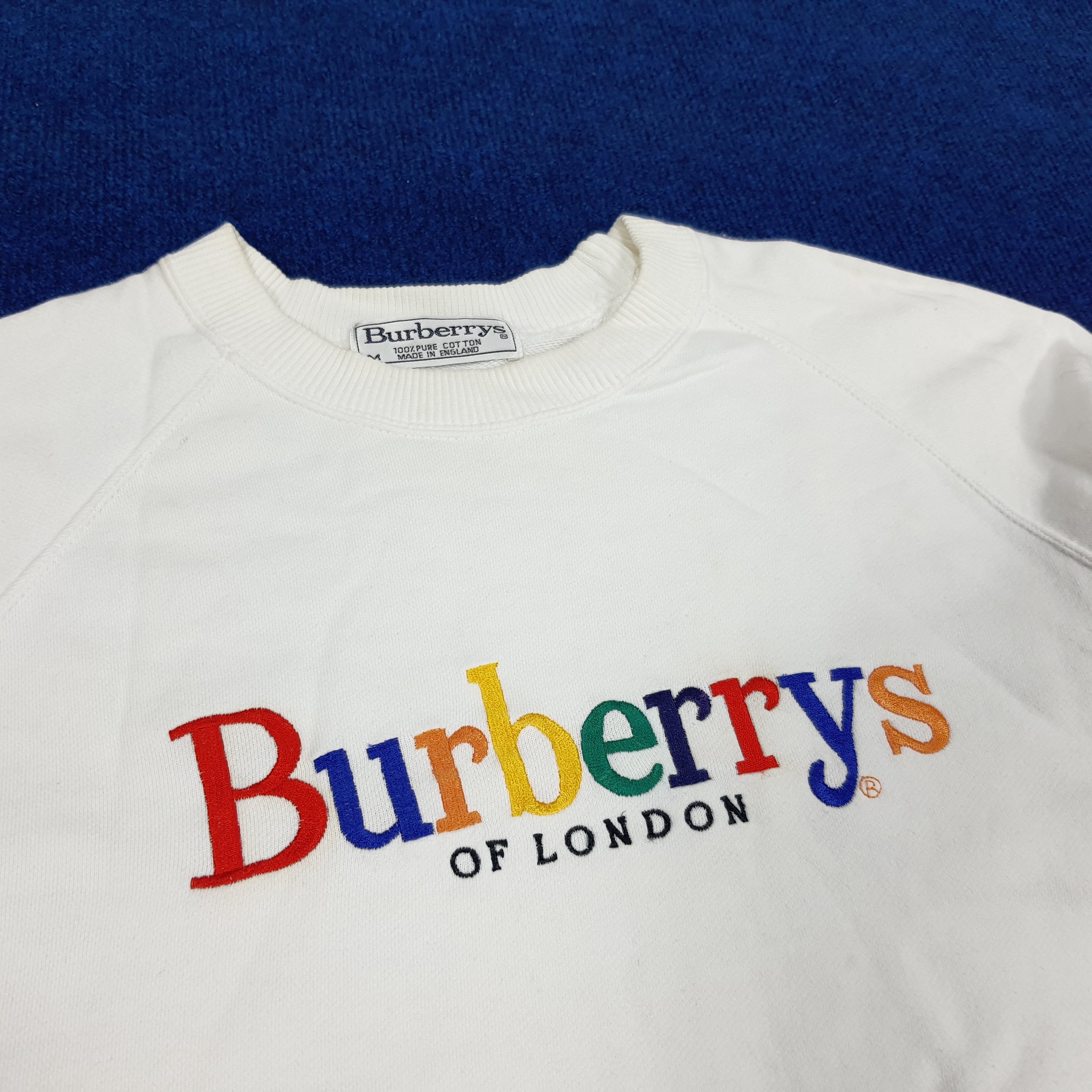 Burberry × Vintage Vintage Burberrys of London Spell Out Sweatshirt Size US M / EU 48-50 / 2 - 2 Thumbnail
