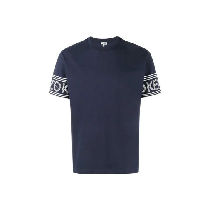 Kenzo KENZO Logo Print Cotton Crew Neck T-Shirt 0079 Size US S / EU 44-46 / 1 - 1 Thumbnail
