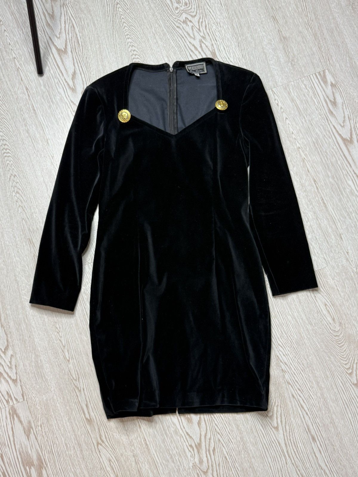 Versus Versace 90s Versus Gianni Versace Velvet Dress size 28/42 Size M / US 6-8 / IT 42-44 - 7 Thumbnail