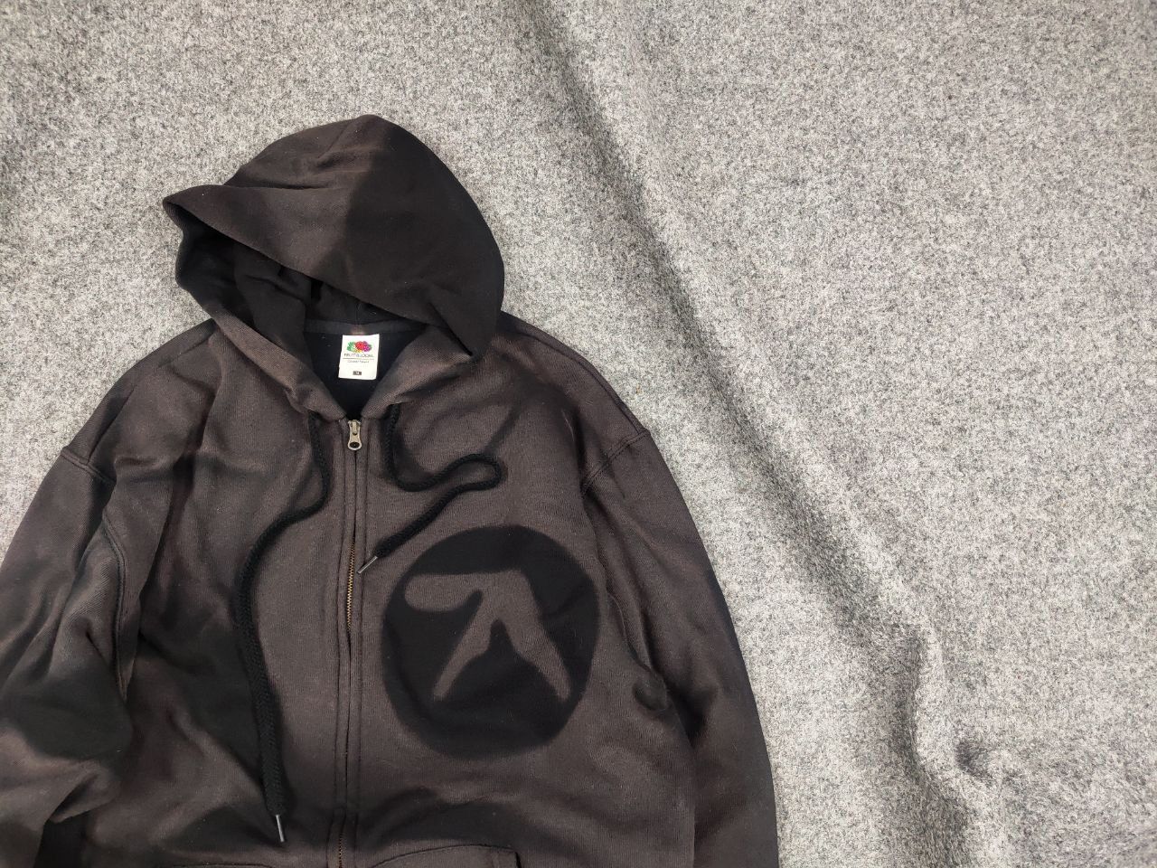 Apex One Vintage 90's Aphex Twin Logo Sun Faded Boxy Blank Zip Hoodie Size US M / EU 48-50 / 2 - 2 Thumbnail