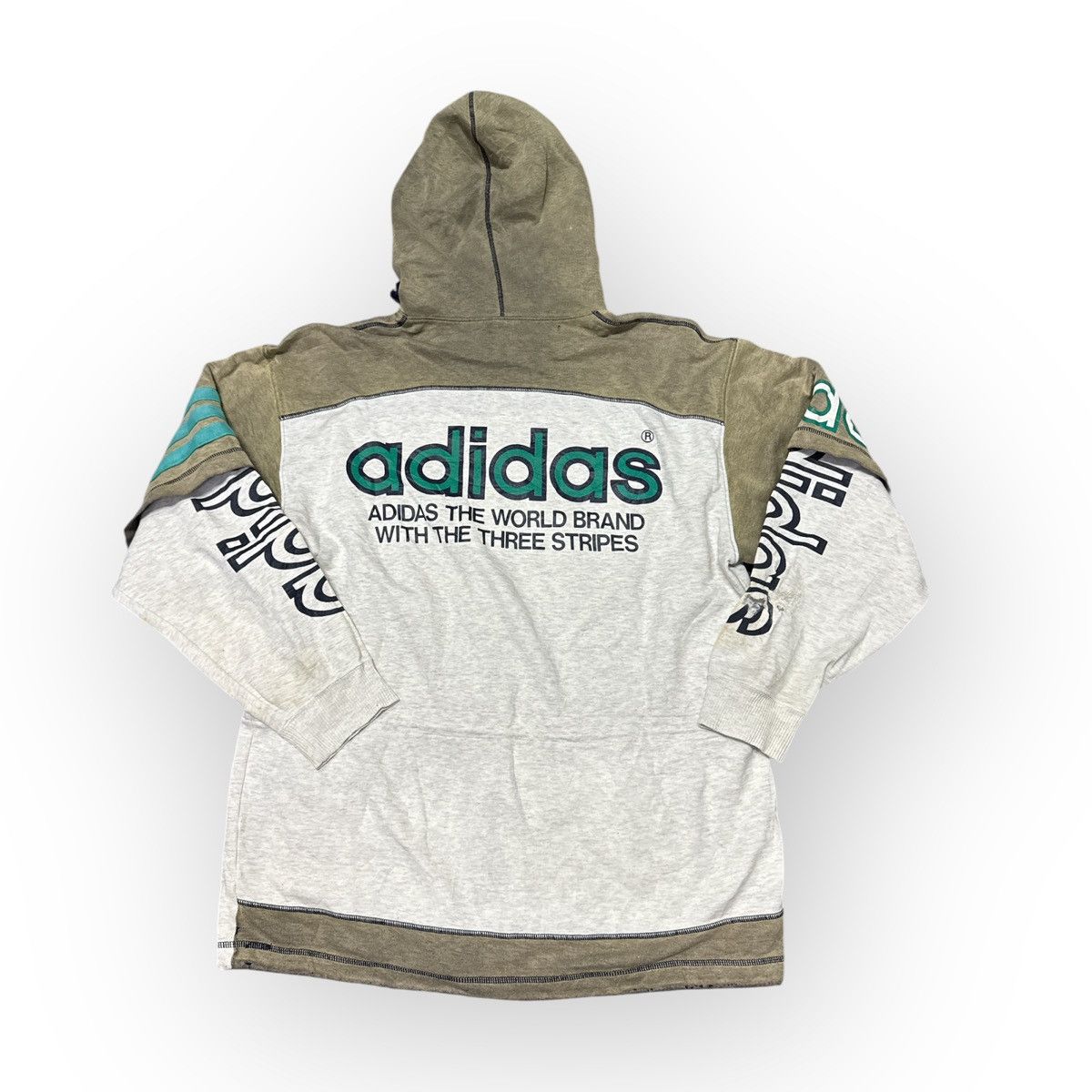 Adidas Vintage Adidas big logo hoodie Size US XL / EU 56 / 4 - 7 Thumbnail