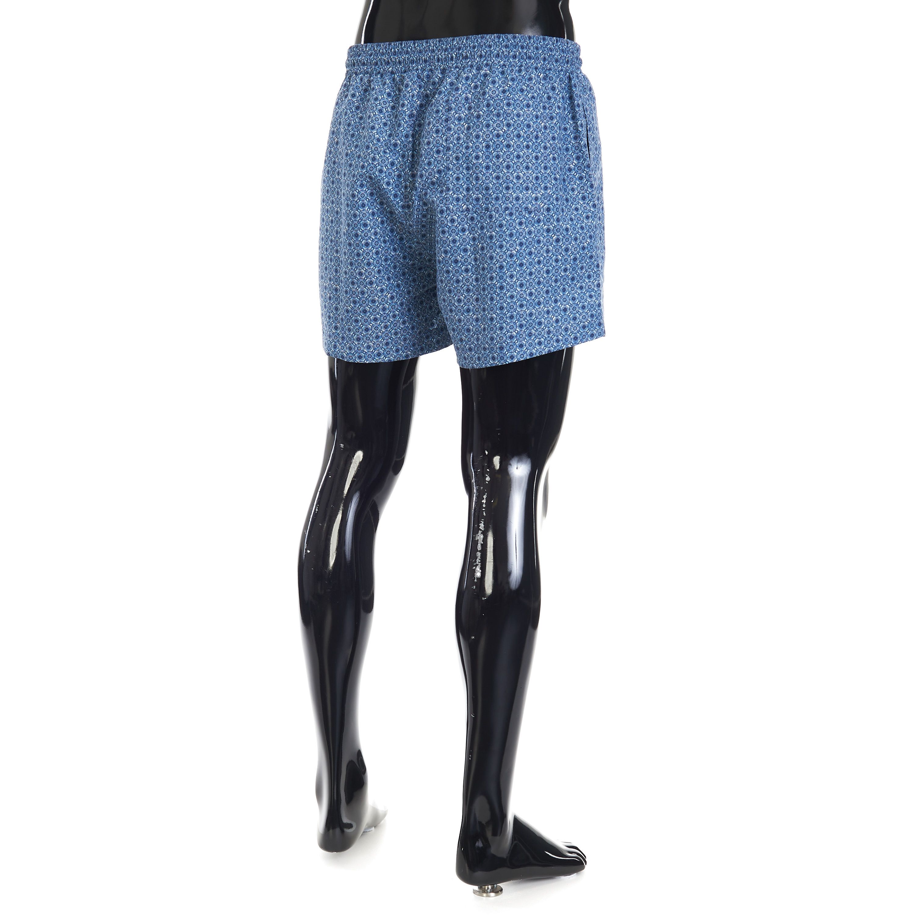 Brunello Cucinelli Microfiber Swim Shorts - Geometric Print, Pacific Blue Size US 30 / EU 46 - 6 Thumbnail