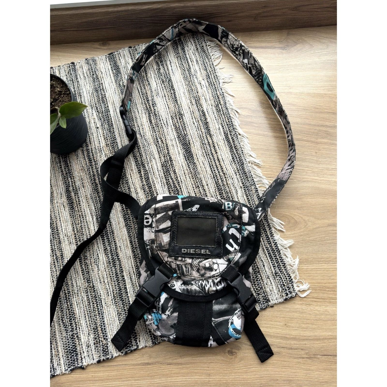 Diesel VINTAGE Diesel Messenger Bag/Shoulder Crosboddy 90s Green Cotton Men Medium 90s Punk Retro Streetwear bag Size ONE SIZE - 2 Thumbnail