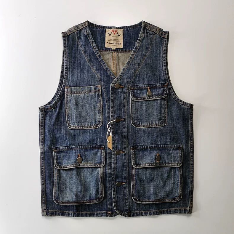 Other Vintage Style Denim Utility Vest Size US M / EU 48-50 / 2 - 1 Thumbnail