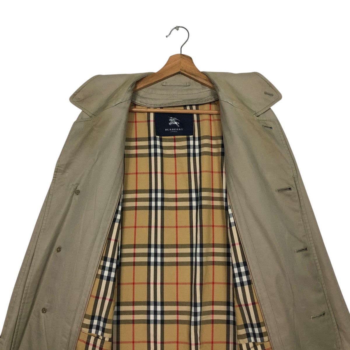 Burberry 🔥VINTAGE LONG JACKET TRENCH COAT BURBERRY LONDON NOVA CHECK Size US M / EU 48-50 / 2 - 15 Thumbnail