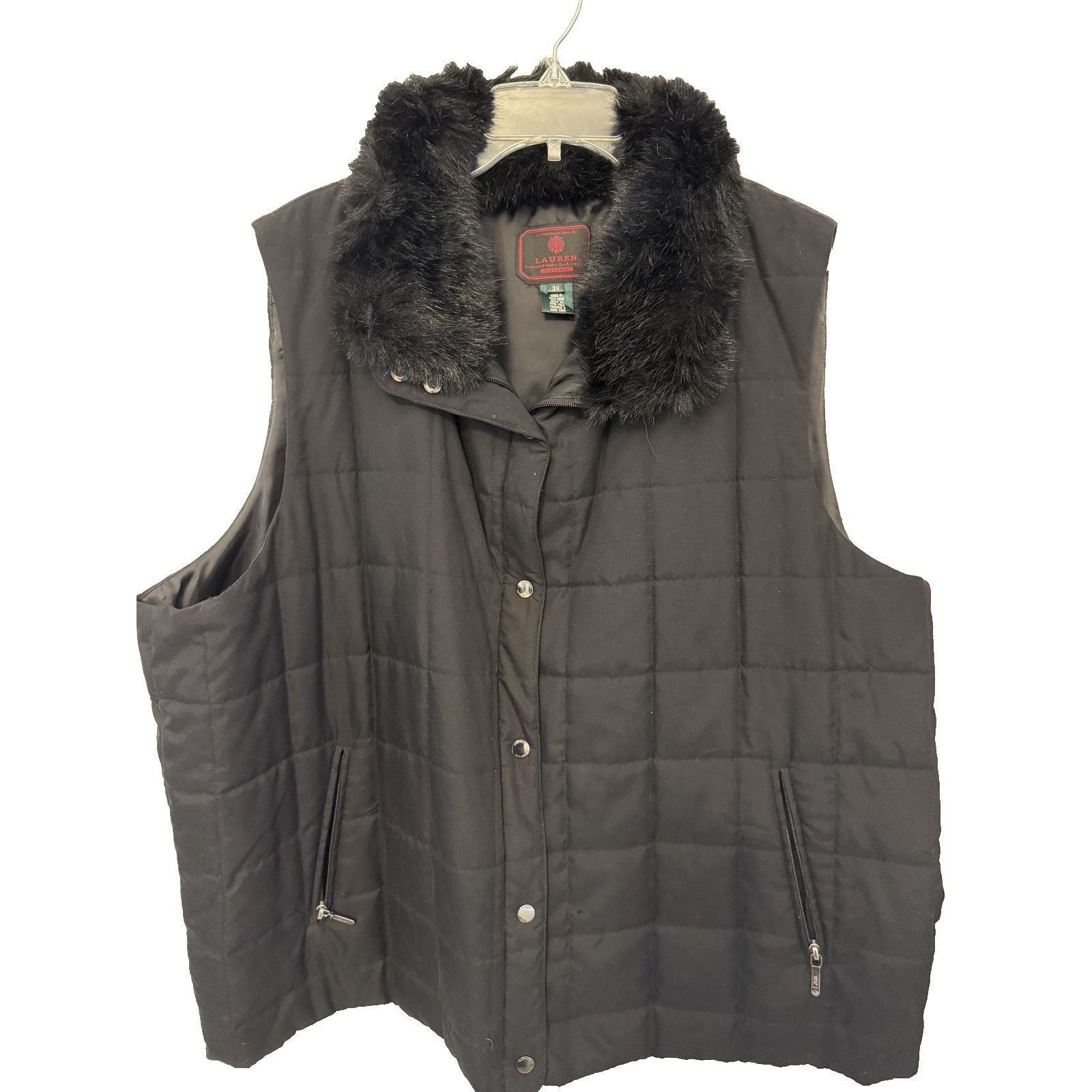 Lauren Ralph Lauren Lauren by Ralph Lauren BLACK LABEL Vest Womens 3X Faux Fur Size 3XL / US 20-22 - 10 Thumbnail