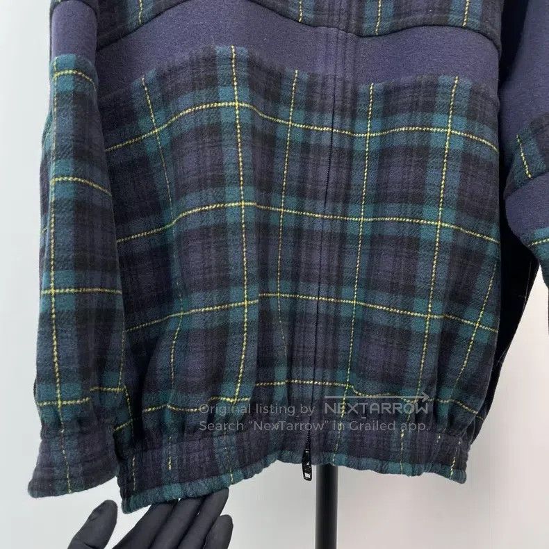 Balenciaga Balenciaga Black and green check plaid fleece zipper windb Size US S / EU 44-46 / 1 - 7 Thumbnail