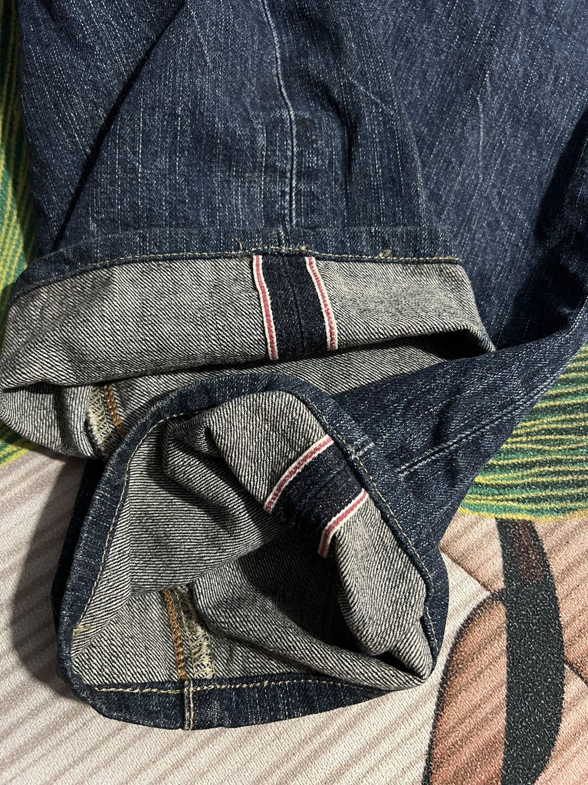 Edwin × If Six Was Nine VINTAGE EDWIN 505s REDLINE DISTRESSED JEANS Size US 29 - 9 Thumbnail