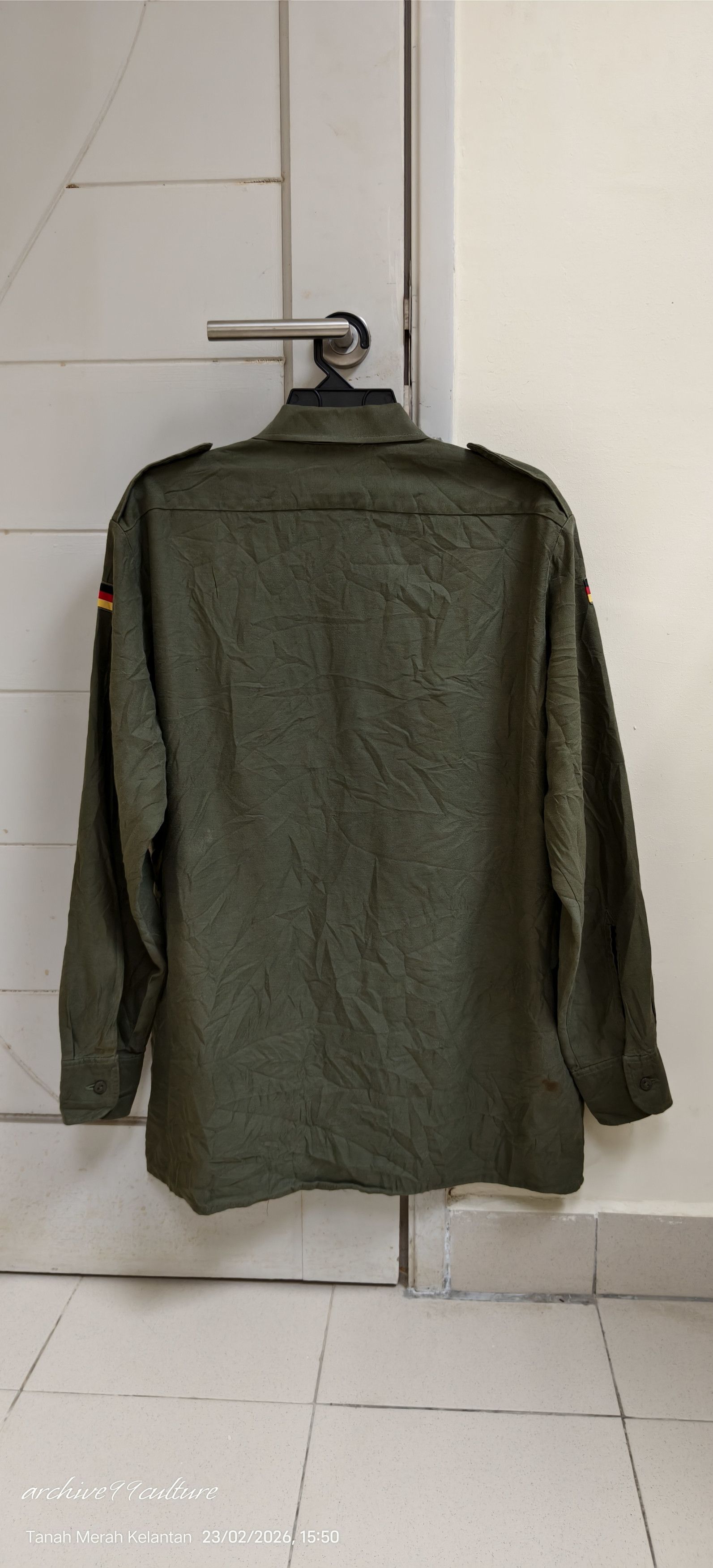 Vintage Vintage 1989 West German Army Field Shirt Size US L / EU 52-54 / 3 - 2 Thumbnail
