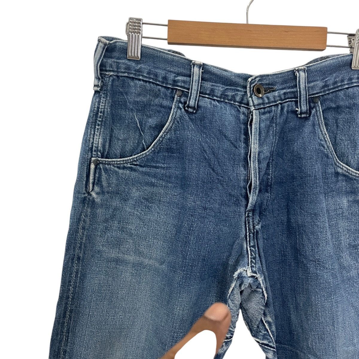Japanese Brand Vintage Bruno Boinne Selvedge Distressed Denim Jeans Size US 31 - 3 Thumbnail